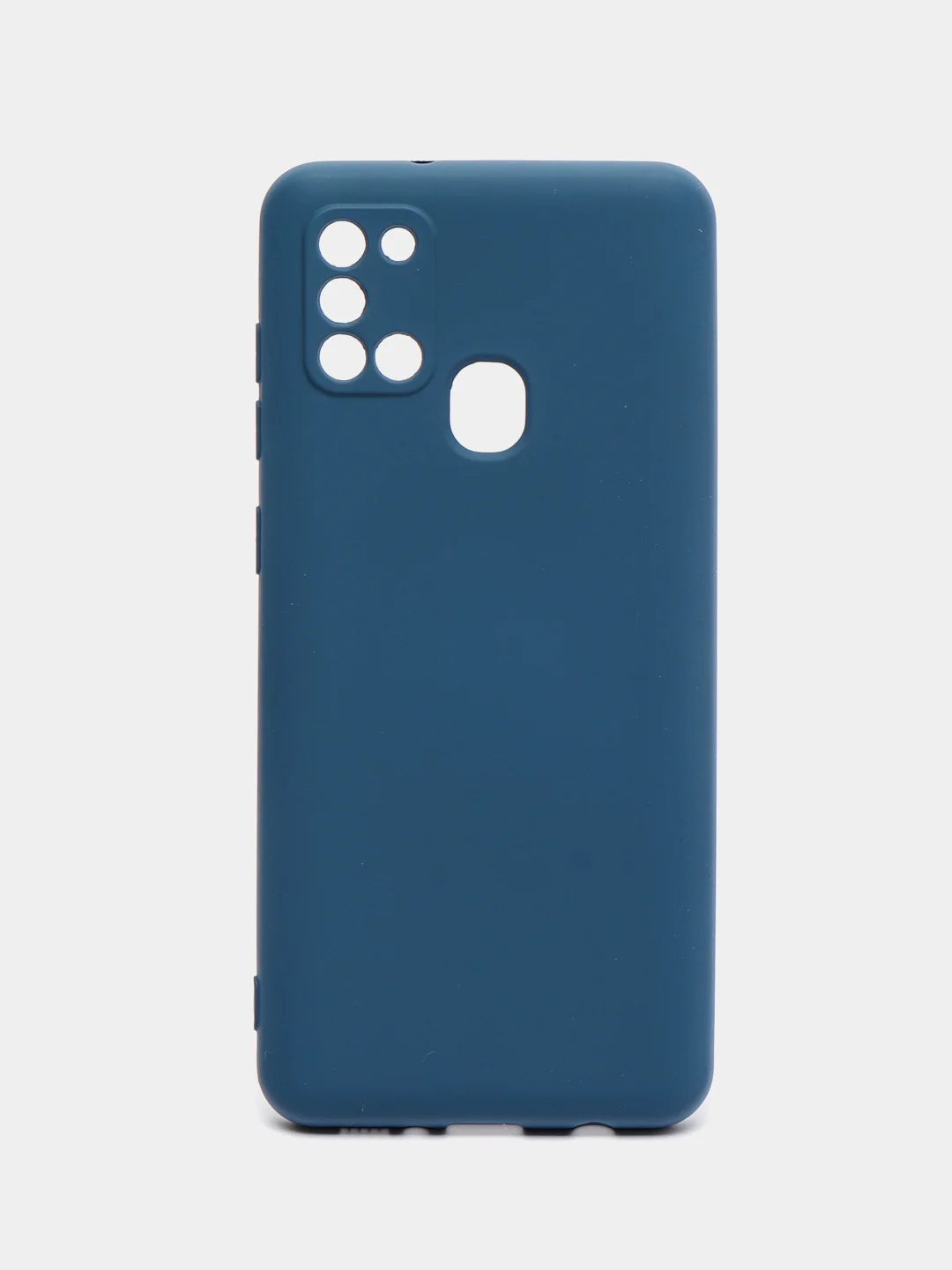 Синий чехол Samsung Galaxy A21s, Самунг Галакси А21с силиконовый Silicone Cover с закрытым низом