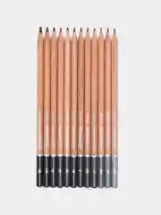 Карандаши Brauberg Art Classic 4H-8B, художественные, чернографитные, набор 12 штук