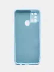 Светло-синий чехол Samsung Galaxy A21s, Самунг Галакси А21с силиконовый Silicone Cover с закрытым низом