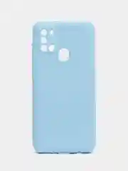 Светло-синий чехол Samsung Galaxy A21s, Самунг Галакси А21с силиконовый Silicone Cover с закрытым низом