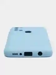 Светло-синий чехол Samsung Galaxy A21s, Самунг Галакси А21с силиконовый Silicone Cover с закрытым низом