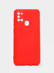 Алый чехол Samsung Galaxy A21s, Самунг Галакси А21с силиконовый Silicone Cover с закрытым низом
