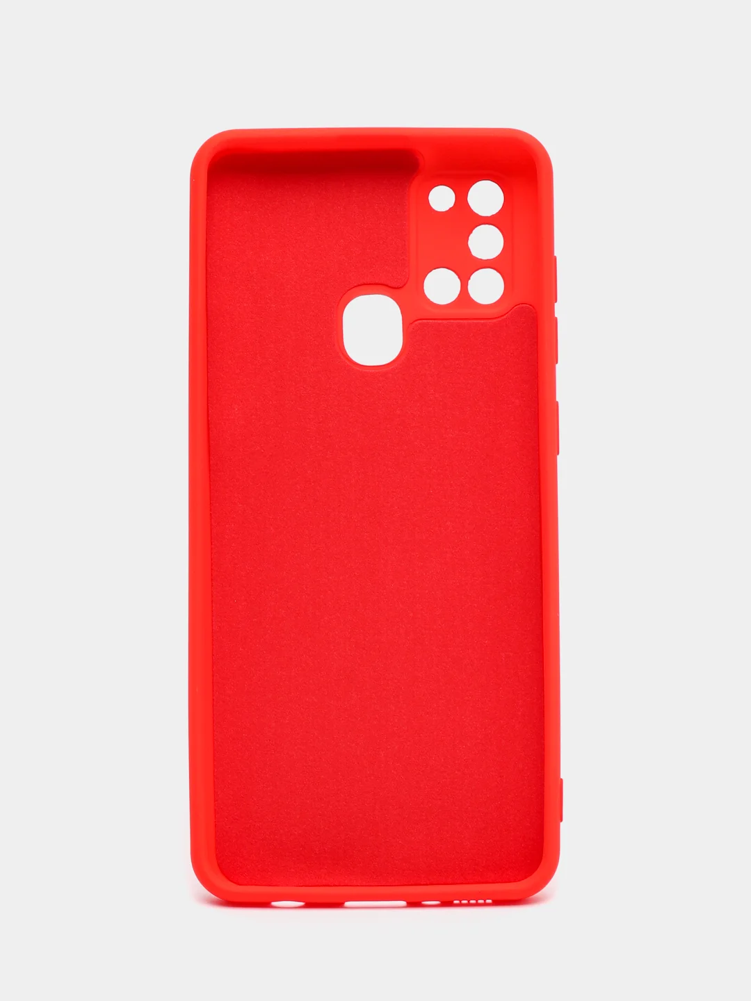 Алый чехол Samsung Galaxy A21s, Самунг Галакси А21с силиконовый Silicone Cover с закрытым низом