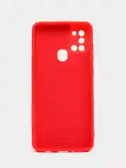 Алый чехол Samsung Galaxy A21s, Самунг Галакси А21с силиконовый Silicone Cover с закрытым низом