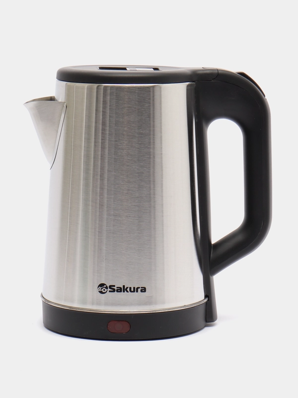 Чайник электрический Sakura SA-2167BK, нержавеющая сталь, черный, 1.8 л