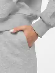 Серый меланж костюм на флисе, серый