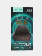 Черный повербанк Hoco J101B, быстрая зарядка, 30000 mAh, 2 USB + Type-C