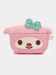 Розовый чехол для наушников AirPods 1 / 2 , AirPods Pro, AirPods 3, Мультгерои, с карабином