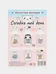 Пастельно-коралловый набор магнитных закладок для книг, 6 штук
