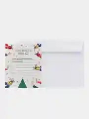 Белый открытки "С Новым Годом 2025" 10x15cm