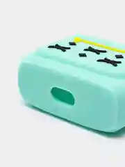 Бирюзовый чехол для наушников AirPods 1 / 2 , AirPods Pro, AirPods 3, Мультгерои, с карабином