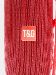 Красный портативная Bluetooth колонка TG 157, с радио и светомузыкой, беспроводная