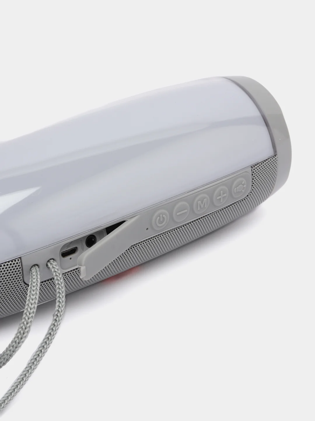 Серый портативная Bluetooth колонка TG 157, с радио и светомузыкой, беспроводная