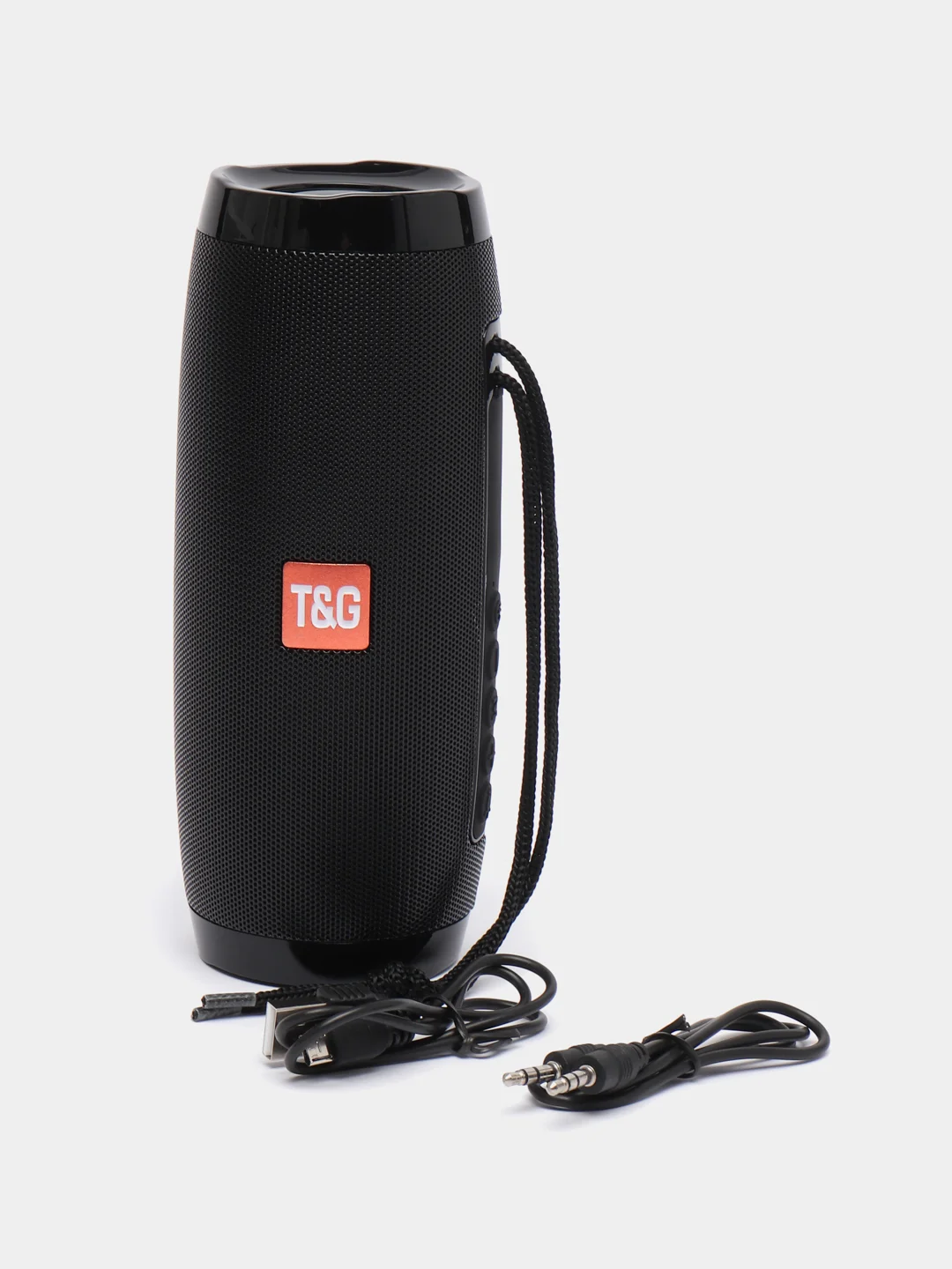 Черный портативная Bluetooth колонка TG 157, с радио и светомузыкой, беспроводная