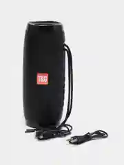 Черный портативная Bluetooth колонка TG 157, с радио и светомузыкой, беспроводная