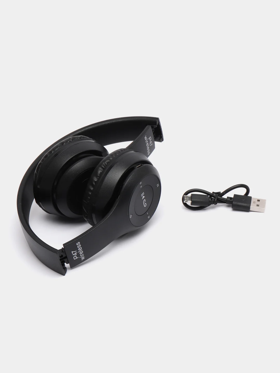 Черный наушники беспроводные P47 Bluetooth 5.0