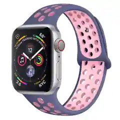 Лавандовый ремешок для Apple Watch 38/40 двухцветный, спортивный
