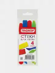 Стеки для лепки ПИФАГОР, 4 штуки, цветные