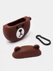 Коричневый чехол для наушников AirPods 1 / 2 , AirPods Pro, AirPods 3, Мультгерои, с карабином
