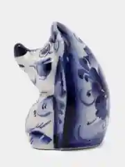 Лазурный сувенир гжель Зайчик, Собачка, Уточка, Ежик фарфоровый