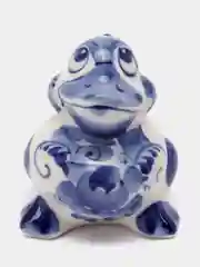 Индиго сувенир гжель Зайчик, Собачка, Уточка, Ежик фарфоровый