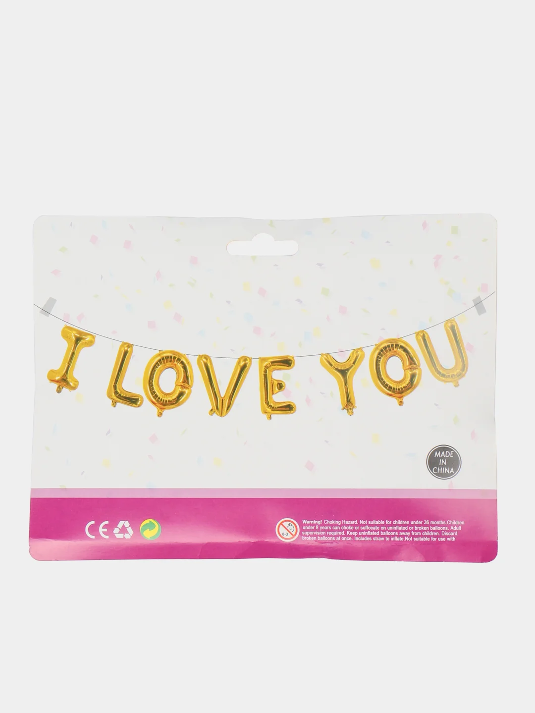Золотой воздушные шары i love you, я тебя люблю