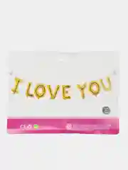Золотой воздушные шары i love you, я тебя люблю