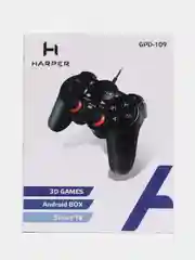 Геймпад для смартбокса Harper GPD-109, проводной, с виброотдачей, черный