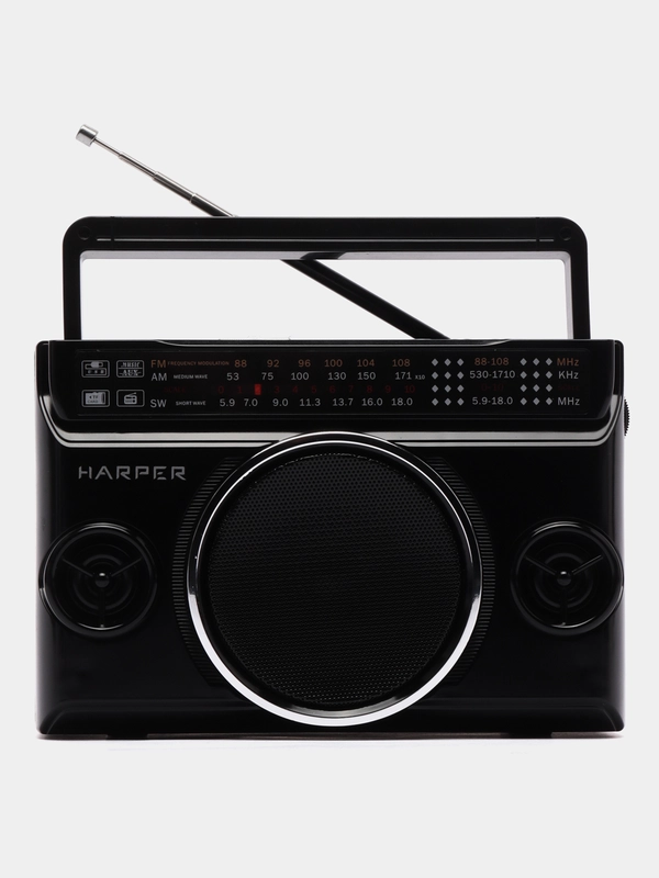 Радиоприемник портативный аналоговый Harper HRS-640, USB, MicroSD, FM, AM, SW, bluetooth
