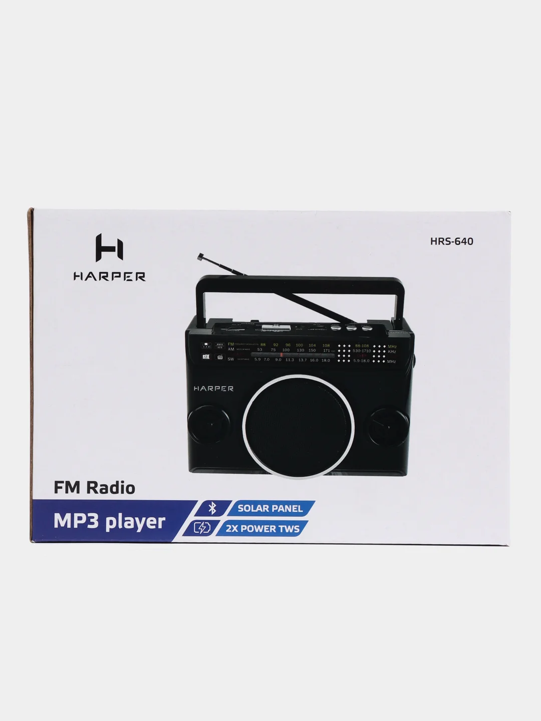 Радиоприемник портативный аналоговый Harper HRS-640, USB, MicroSD, FM, AM, SW, bluetooth