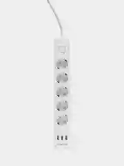 Белый сетевой фильтр Harper UCH-560, 3 метра, 5 розеток, 3 USB, 4000 Вт