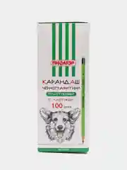 Карандаш чернографитный HB с ластиком ПИФАГОР, 100 штук, 880433