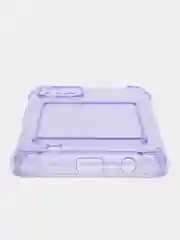 Лавандовый чехол противоударный для Realme C11 2021 / C20 Реалми прозрачный, с карманом для карты