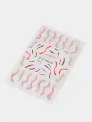 Коралловый меланж набор - наклейки слайдеры на клеевой основе для ногтей и маникюра, 3 шт