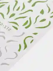 Салатовый набор - наклейки слайдеры на клеевой основе для ногтей и маникюра, 3 шт