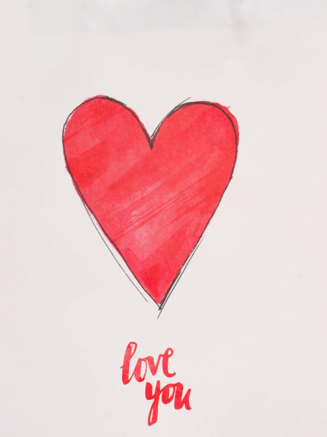Пакет подарочный "Love you", 12 х 21 х 9 см