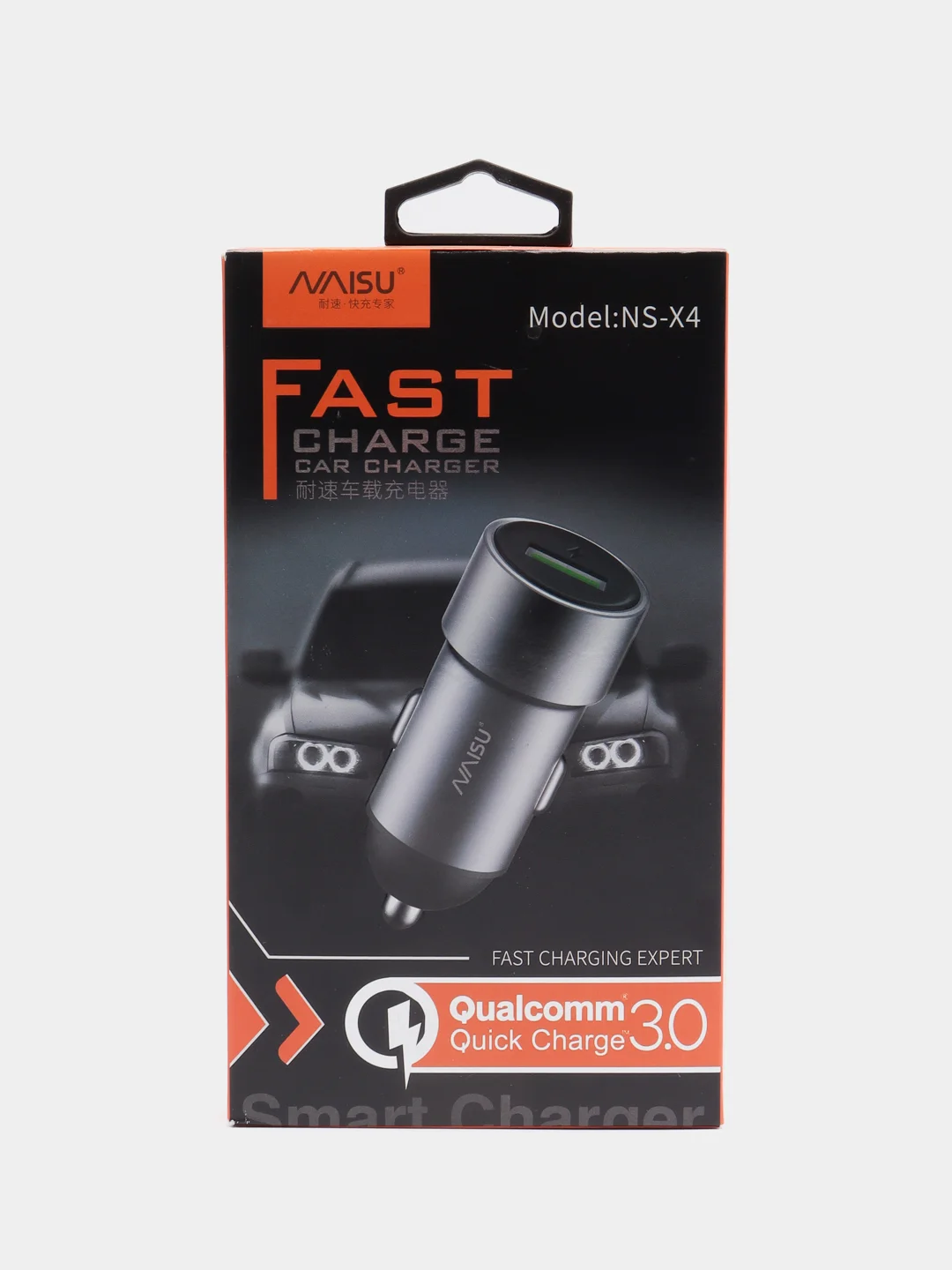 Автомобильное зарядное устройство Naisu Qualcomm Quick Charge 3.0, 18W, 2.1А