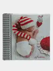 Алый фотоальбом на 200 фото Книжный переплет