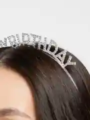 Розовый ободок на голову "Happy Birthday"