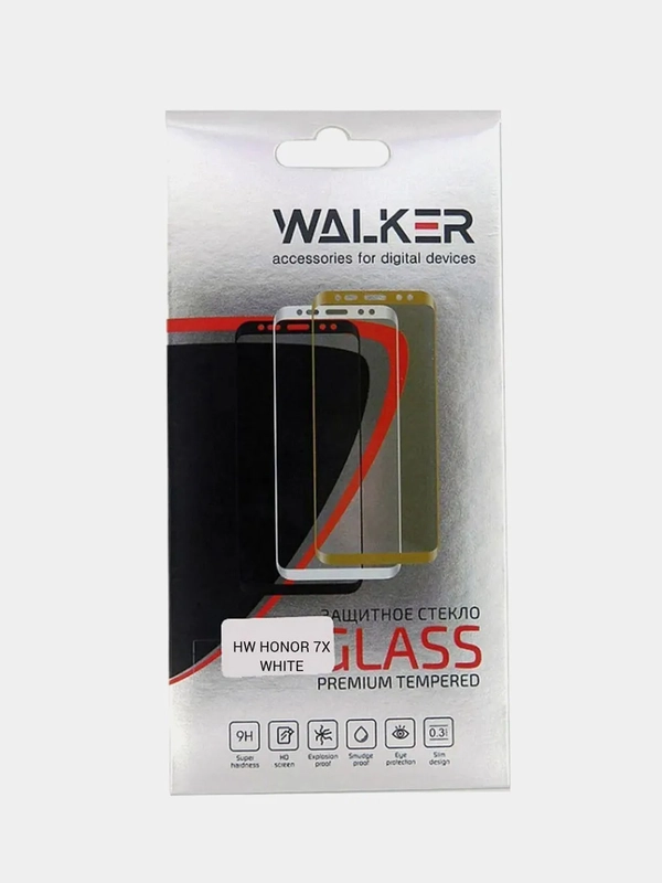Защитное стекло Walker полное покрытие на HONOR PSmart / 7A pro / 7X  XIAOMI Redmi Note 4 / 4X