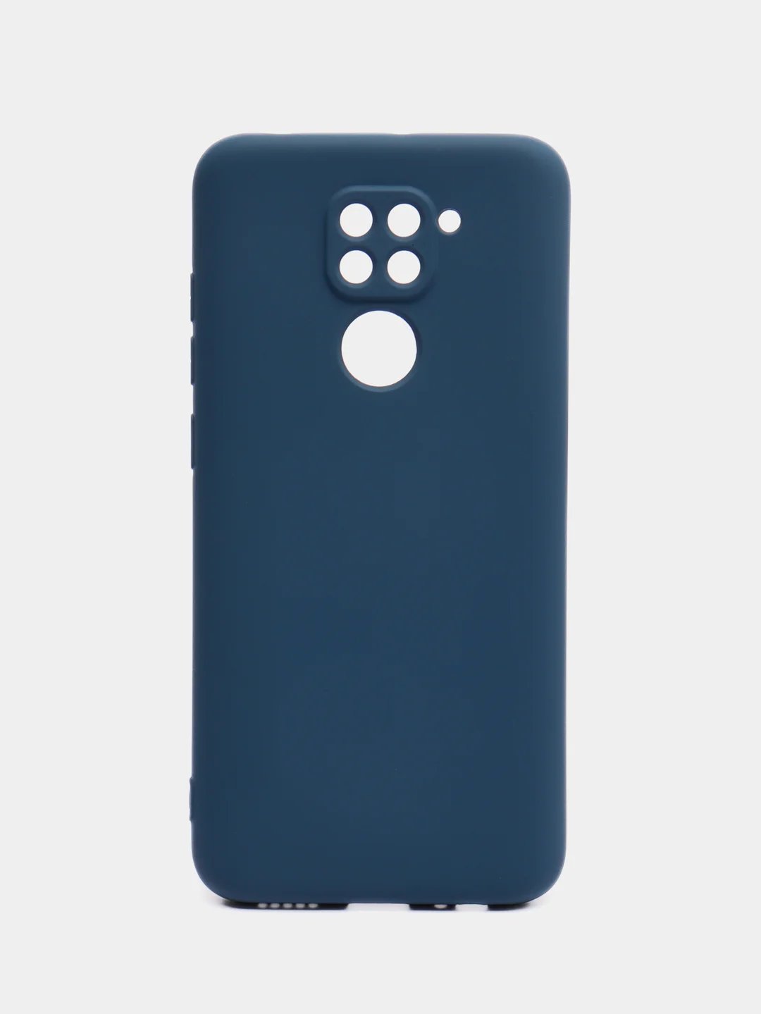 Индиго чехол Xiaomi Redmi Note 9, Редми Нот 9 силиконовый, с закрытым низом и бархатом внутри