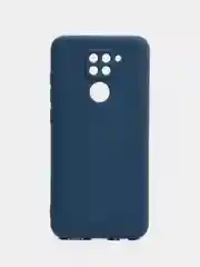 Индиго чехол Xiaomi Redmi Note 9, Редми Нот 9 силиконовый, с закрытым низом и бархатом внутри