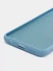 Голубой чехол Xiaomi Redmi Note 9, Редми Нот 9 силиконовый, с закрытым низом и бархатом внутри