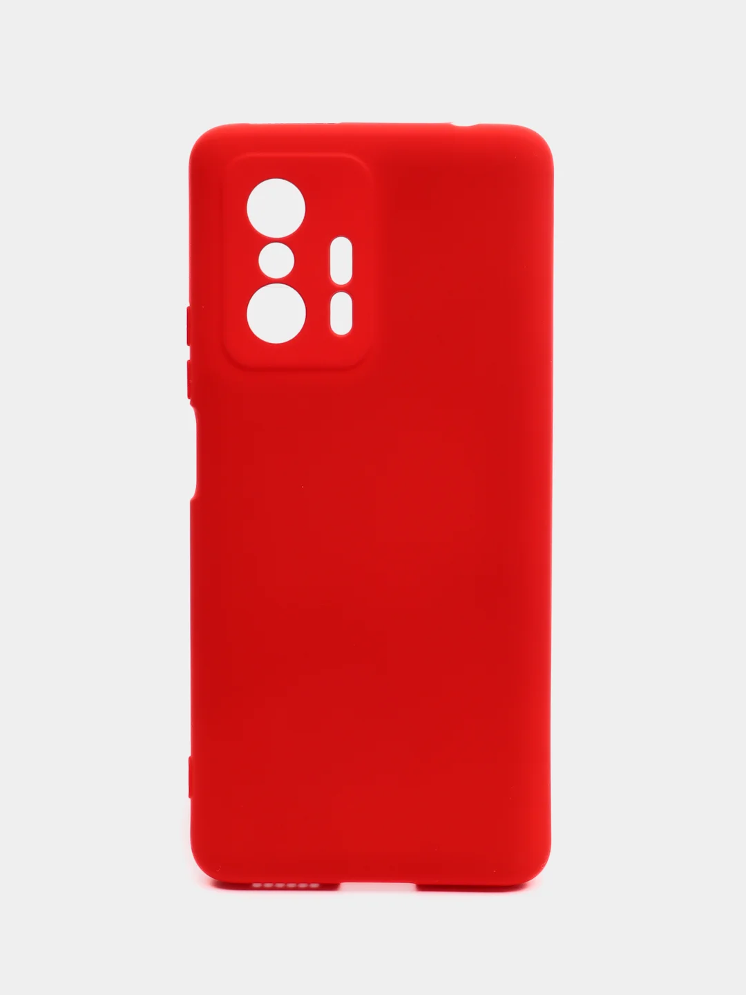 Красный чехол Silicone Cover для Xiaomi 11T / 11T Pro, Сяоми 11Т / 11Т Про, силиконовый
