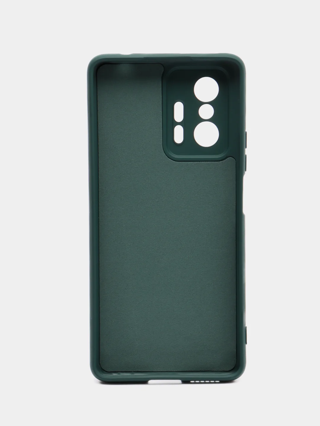 Тёмно-зелёный чехол Silicone Cover для Xiaomi 11T / 11T Pro, Сяоми 11Т / 11Т Про, силиконовый