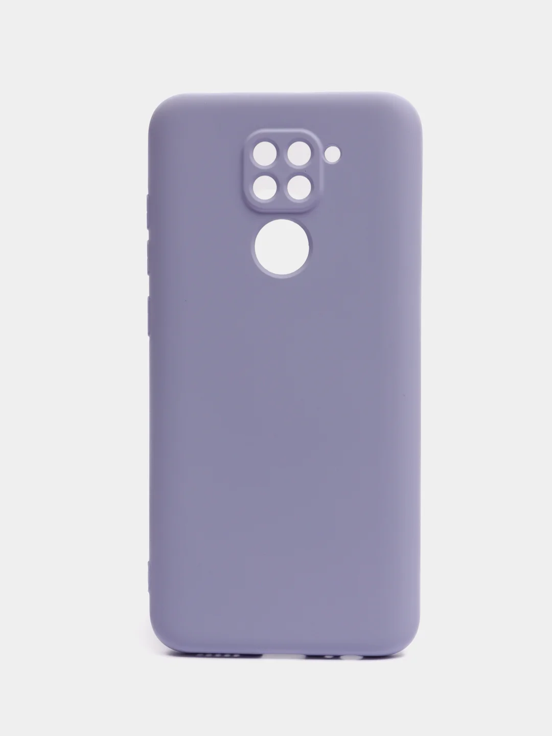 Сиреневый чехол Xiaomi Redmi Note 9, Редми Нот 9 силиконовый, с закрытым низом и бархатом внутри