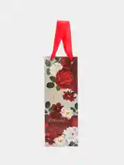 Пакет подарочный под бутылку Flowers, 13 х 36 x 10 см
