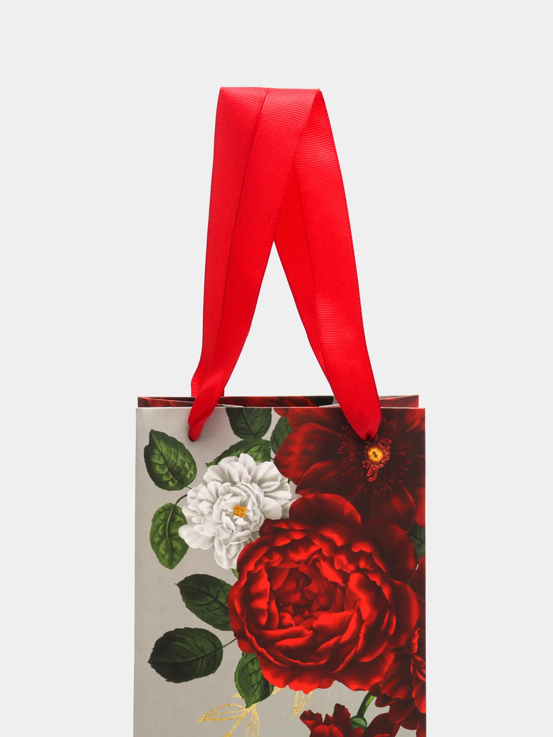 Пакет подарочный под бутылку Flowers, 13 х 36 x 10 см