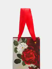 Пакет подарочный под бутылку Flowers, 13 х 36 x 10 см
