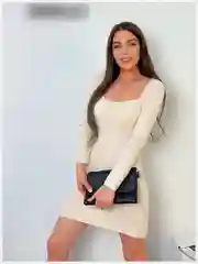 Бежевый платье женское, классическое